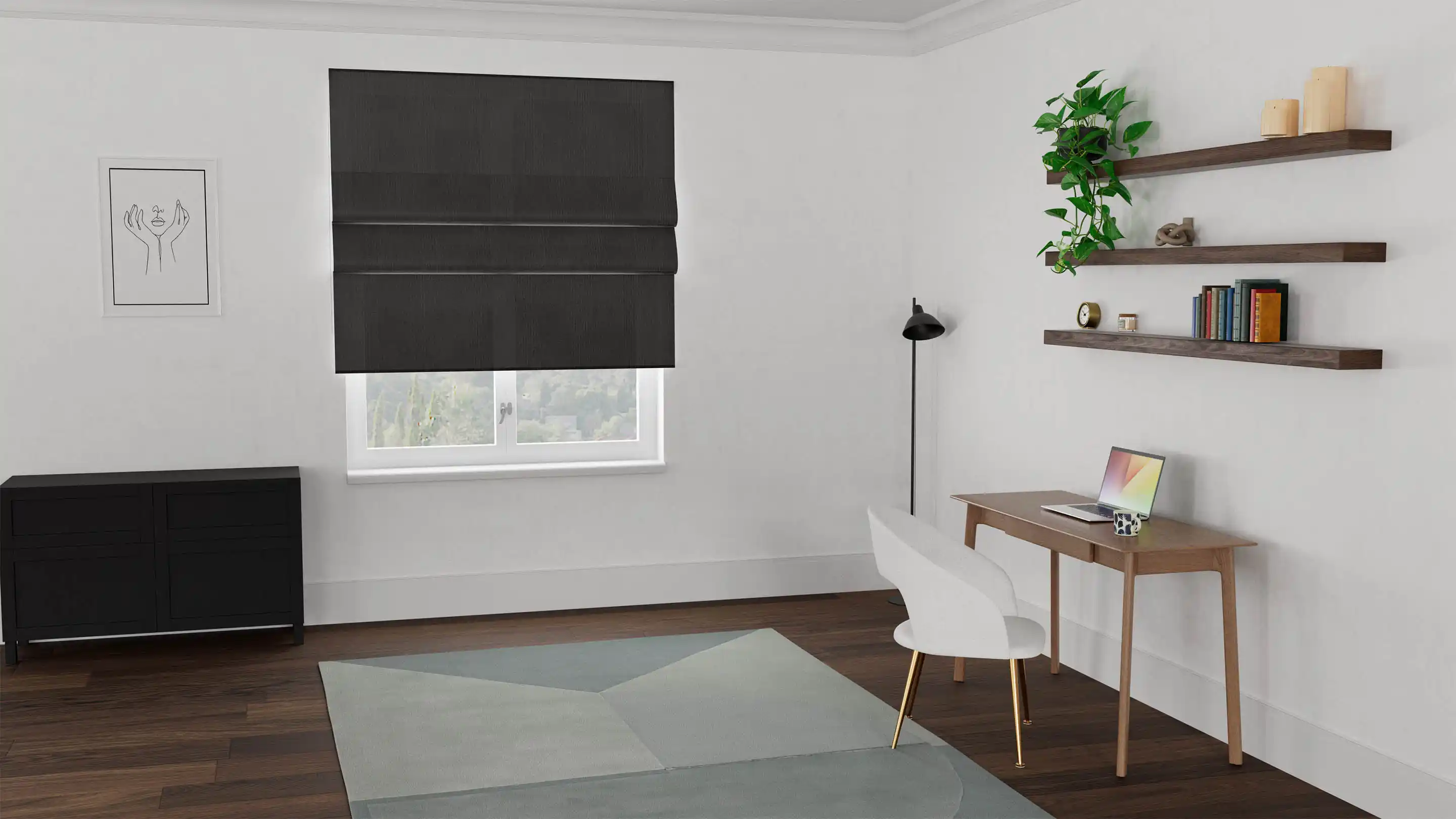 Continental Light Filtering Roman Blind