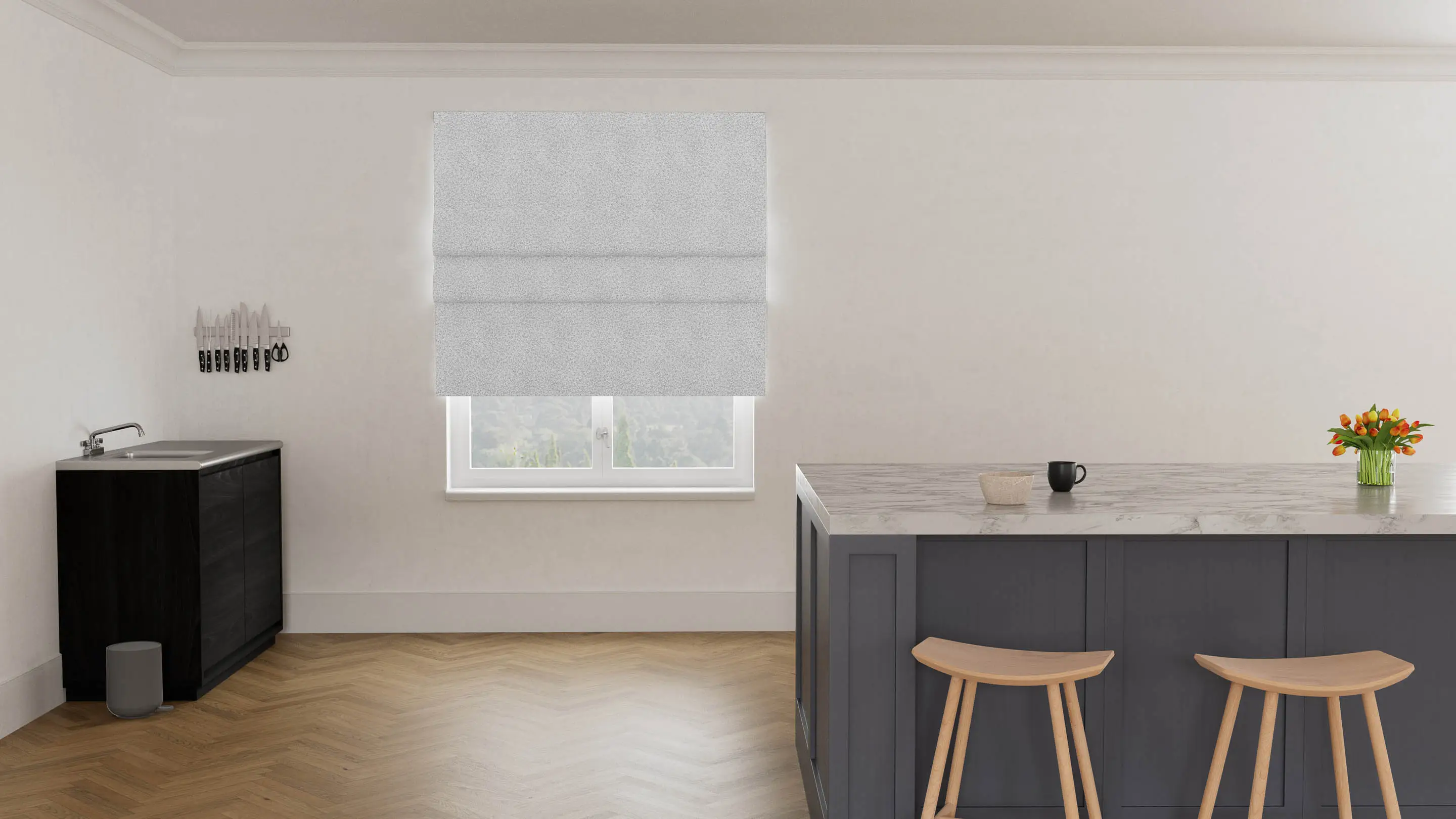 Continental Light Filtering Roman Blind