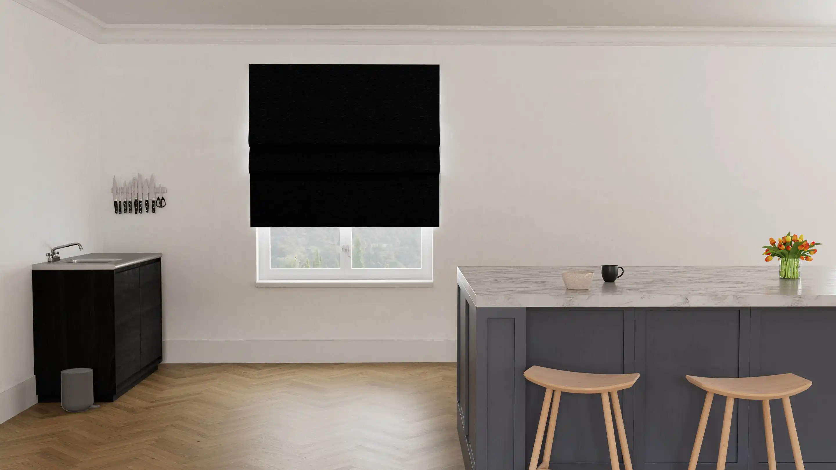 Continental Light Filtering Roman Blind