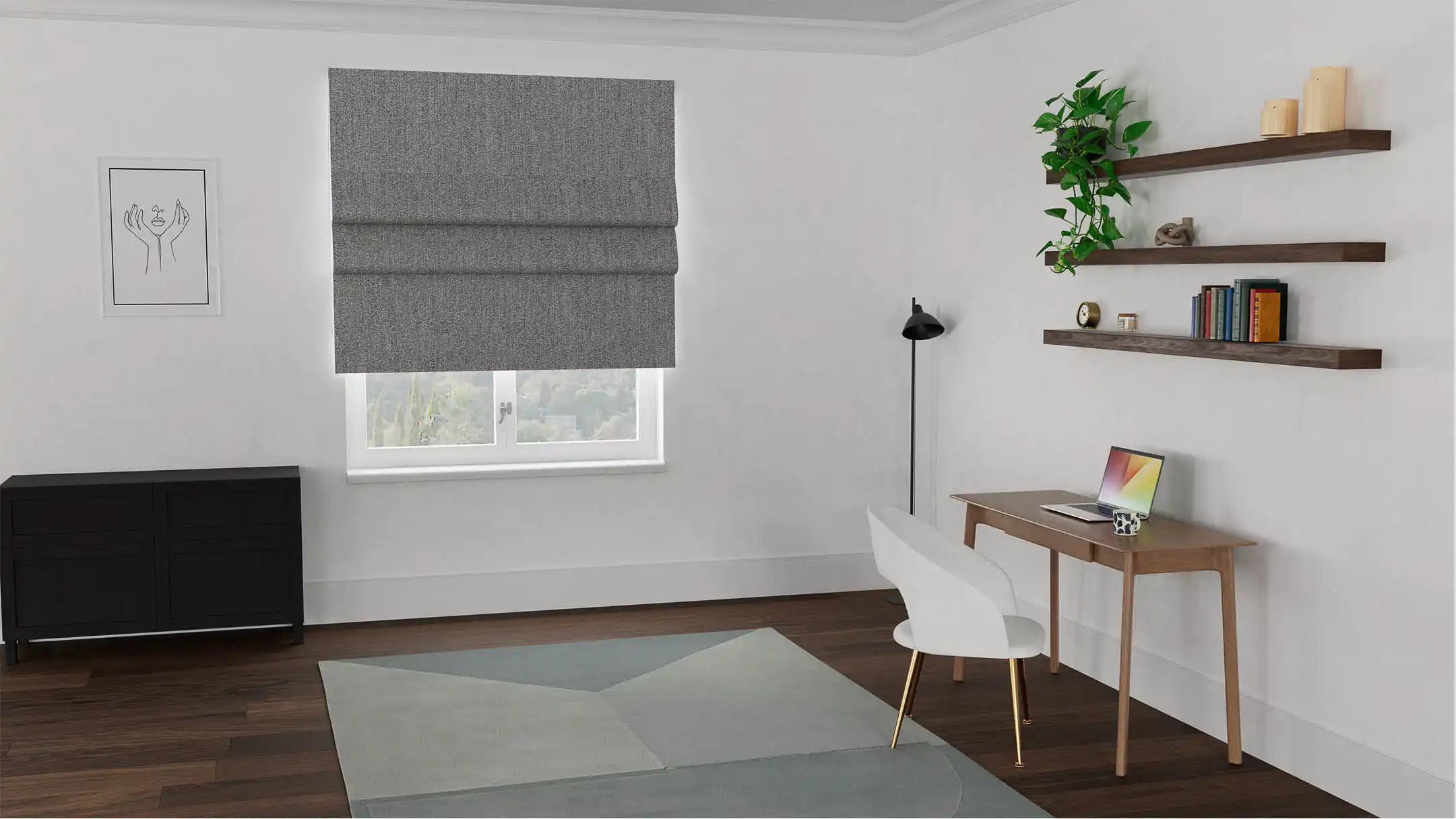 Continental Light Filtering Roman Blind