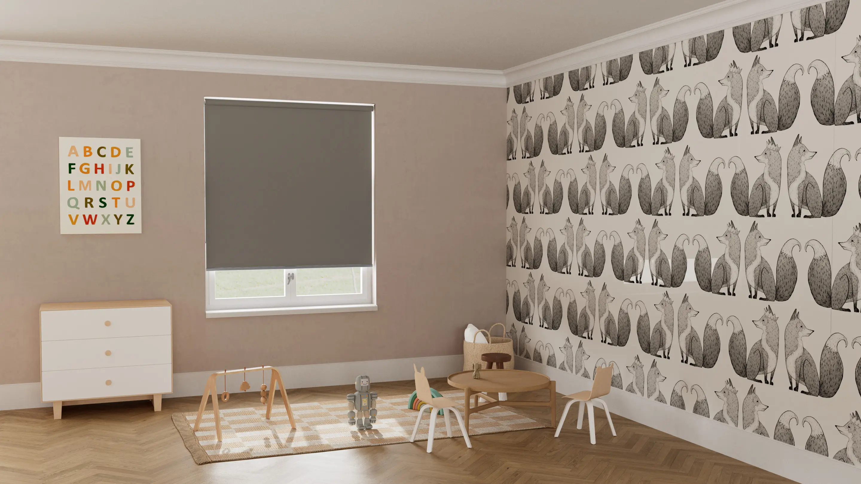 Linesque Light Filtering Roller Blind